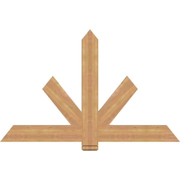 Ekena Millwork Kennewick Timber Gable Bracket, Western Red Cedar, 60"W x 38"H x 1 1/2"D x 5 1/2"F, 15/12 Pitch GBW060X38X0206KEN00SWR - main